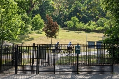 Cyclists-outside-dog-park-scaled