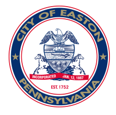 The city of Easton' slogo, featuring the 1752 year of its founding and an eagle