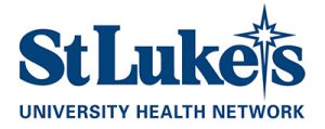St. Luke's University Health Network logo with those words and a star burst in place of the apostrophe before the last letter s