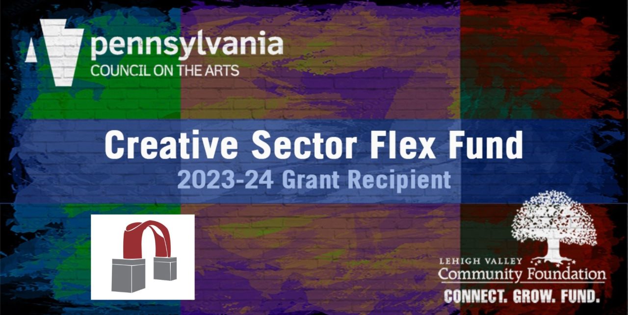 A graphic that says: Creative Sector Flex Fund 2023-24 Grant Recipient